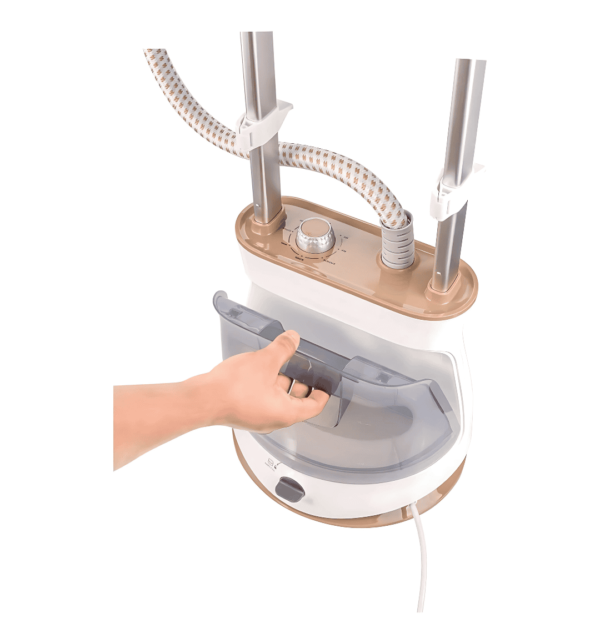 BLACK+DECKER GST2400-B5 Twin Pole Garment Steamer – 2400W, 1.5L Tank, 6 Steam Levels, Stainless Steel Head.