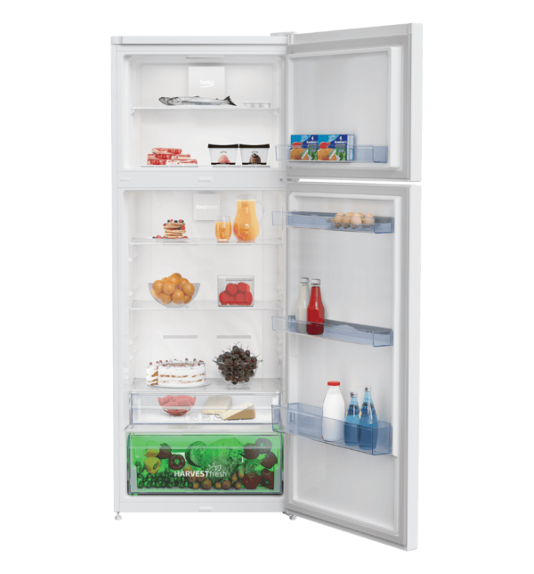 "Beko RDNE510M20W 22FT Top Freezer Refrigerator – White, No-Frost, ProSmart Inverter, A+ Energy Efficiency"