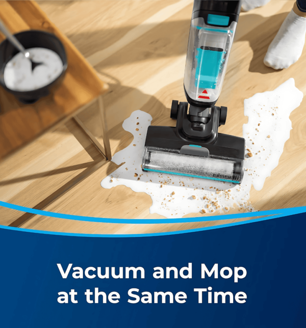 Bissell 3845E CrossWave HF2 Wet and Dry Vacuum Cleaner with HydroSteam Technology and LED headlights.
