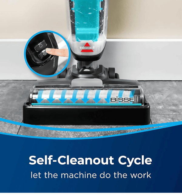 Bissell 3845E CrossWave HF2 Wet and Dry Vacuum Cleaner with HydroSteam Technology and LED headlights.