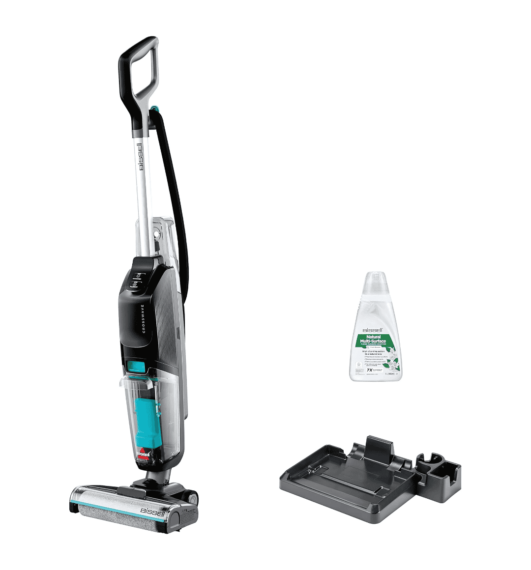 Bissell 3845E CrossWave HF2 Wet and Dry Vacuum Cleaner with HydroSteam Technology and LED headlights.