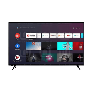 Campomatic 50" Frameless 4K Smart LED TV (LED50HUL) featuring Quad-Core Processor, 4K UHD, LG ThinQ AI, and a sleek frameless design.