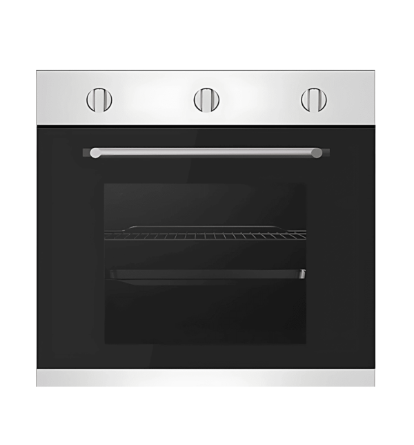"Campomatic CW6GGLVX 60cm Built-In Gas Oven with 80L capacity, gas grill, convection fan, triple-glass door, and stainless steel black glass finish." "Campomatic CW6GGLVX 60cm Built-In Gas Oven with 80L capacity, gas grill, convection fan, triple-glass door, and stainless steel black glass finish."