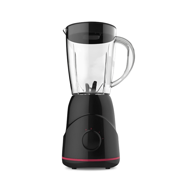 Campomatic Blender 1.5L B300B - Black blender with 300W power, 3-speed settings, stainless steel blades, and anti-slip feet for safe blending