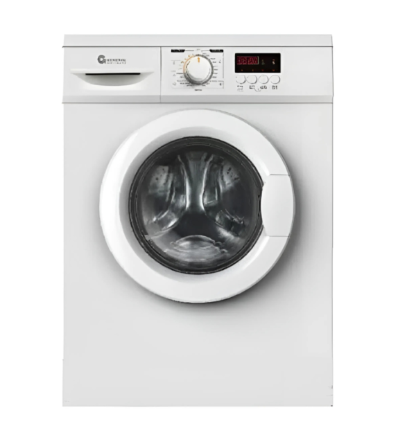 General Tecnomatic GT1070W 7Kg Front Load Washing Machine – White, Digital Control Panel, Quick Wash Function for fast and efficient laundry care.