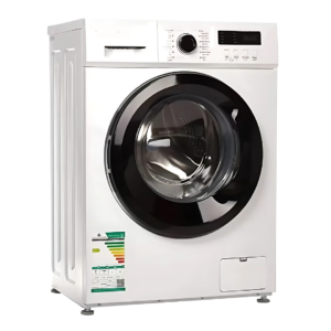 General Tecnomatic GT1280 8Kg Front Load Washing Machine – White, Digital Display, Quick Wash Feature, and Energy-Efficient Design.