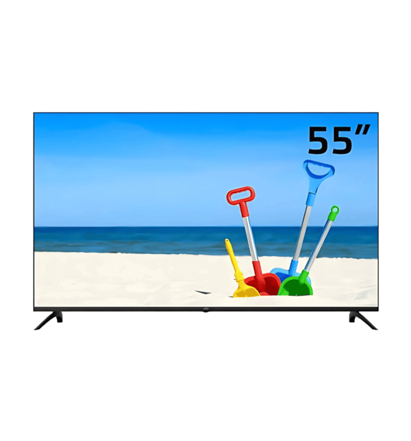 JVC 55" Edgeless UHD 4K Smart LED TV (LT-55N7115) with Google Assistant, Android TV, and 4K resolution for a superior viewing experience.