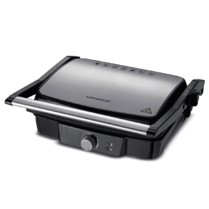 Kenwood Contact Grill HGM31 - 2000W grill with 3 adjustable positions, removable oil drip tray, and large opening handle for versatile cooking