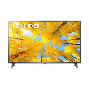 LG UHD 4K Smart TV 43UQ75006LG with AI Processor, Active HDR, webOS, and ThinQ AI for a premium home entertainment experience.