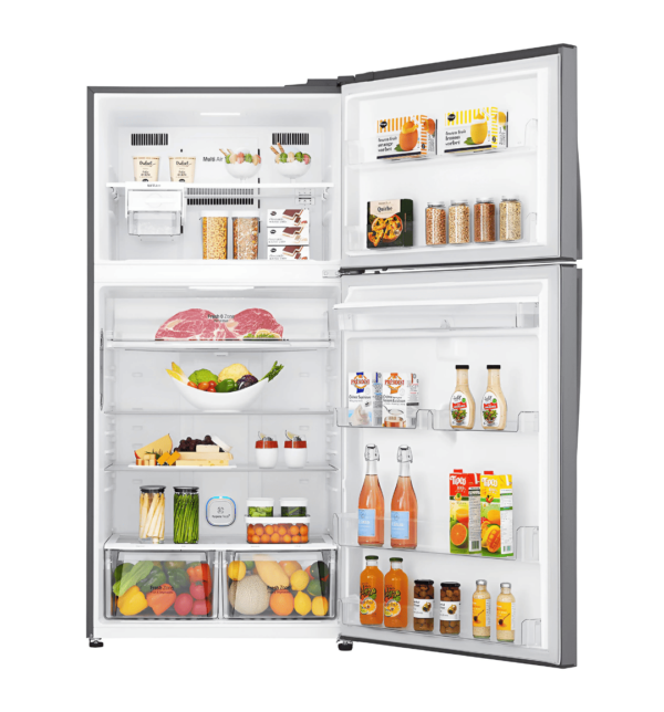 "LG GR-F872HLHU 592L Double Door Refrigerator – No Frost, Inverter Linear Compressor, Water Dispenser, Hygiene Fresh+, Smart Diagnosis, Stainless Steel"