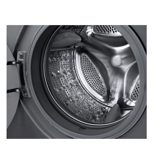 LG F4J3TMG5P 8/5kg Front Load Washer Dryer in Platinum Silver with AI Direct Drive, 6 Motion, Steam™, and WiFi Connectivity