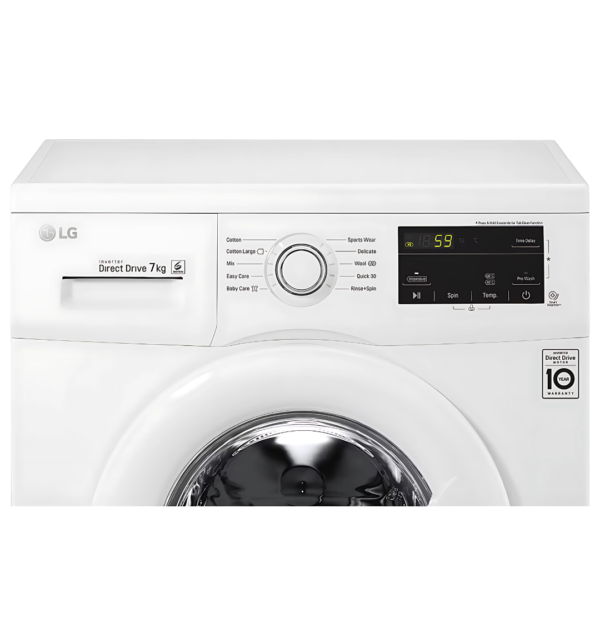 LG FH2J3QDNP0 7.5Kg Front Load Washing Machine – Inverter Direct Drive, Smart Diagnosis™, Touch Control Panel, and efficient washing performance.