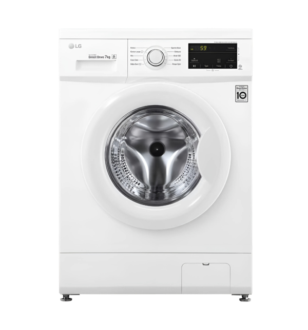 LG FH2J3QDNP0 7.5Kg Front Load Washing Machine – Inverter Direct Drive, Smart Diagnosis™, Touch Control Panel, and efficient washing performance.