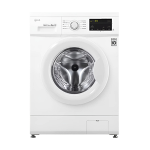 LG FH2J3TDNP0 8Kg Front Load Washing Machine – White, 6 Motion Direct Drive, Inverter Direct Drive™ Motor, Smart Diagnosis™, and a sleek touch panel for modern laundry care.