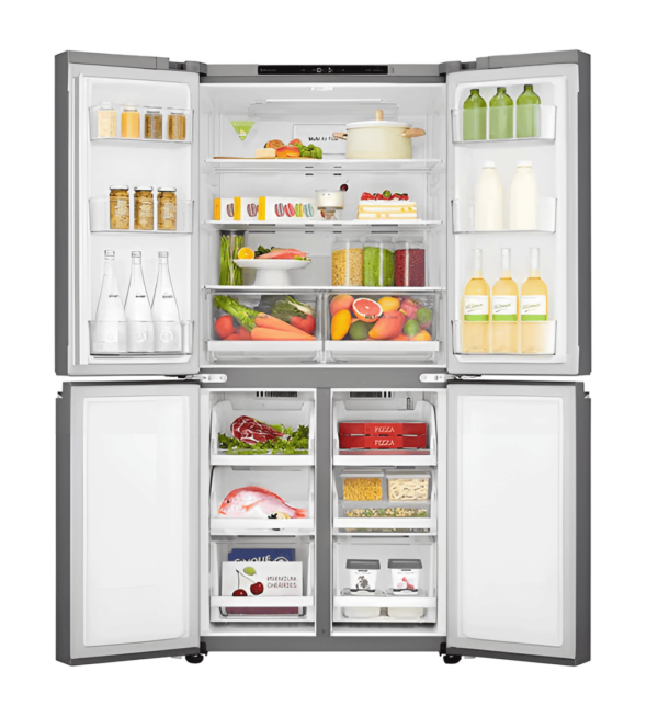 "LG GCB-334DVL 4-Door Refrigerator – 594L, NoFrost, LinearCooling, Multi Air Flow, Stainless Steel"