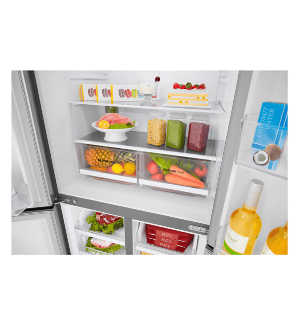 "LG GCB-334DVL 4-Door Refrigerator – 594L, NoFrost, LinearCooling, Multi Air Flow, Stainless Steel"