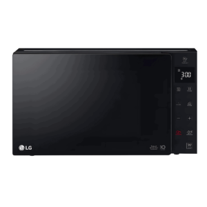 "LG NeoChef 25L Inverter Microwave (MS2535GIS) featuring Smart Inverter technology, 1000W power output, even heating & defrosting, touch control panel, Easy Clean special coating, and a sleek black finish."