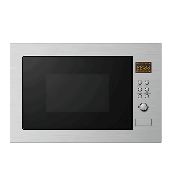 "Luxell HMB28-01 Built-in Microwave 28L with 900W microwave power, 110W grill, digital control, and push-button door."