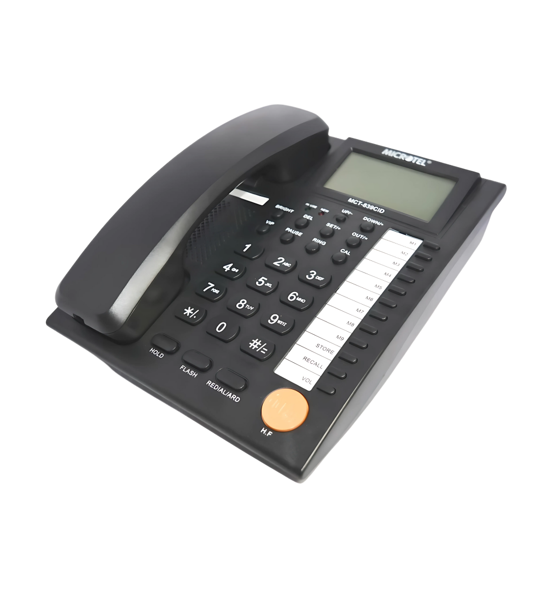 MICROTEL Corded Landline Phone MCT-839CID with Caller ID and durable, low maintenance design.