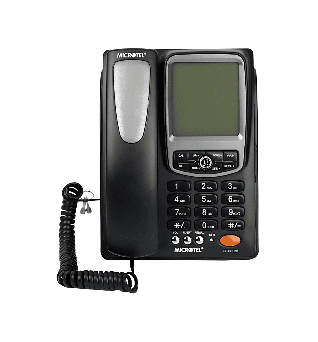 Microtel MCT-555CID Desk Phone with Caller ID and Wall-Mountable Design.