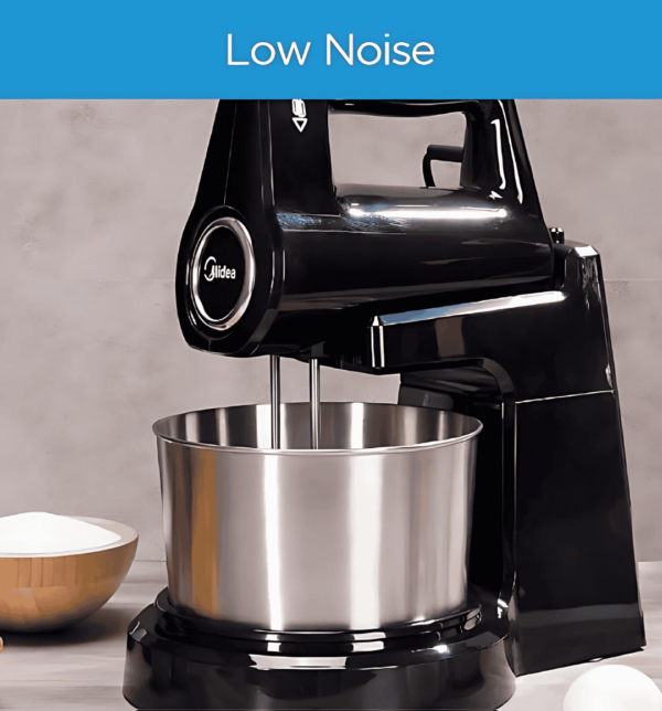 Midea UltraMixer HM0293A – 400W kitchen mixer with 5-speed settings, turbo mode, and convertible hand/stand design.