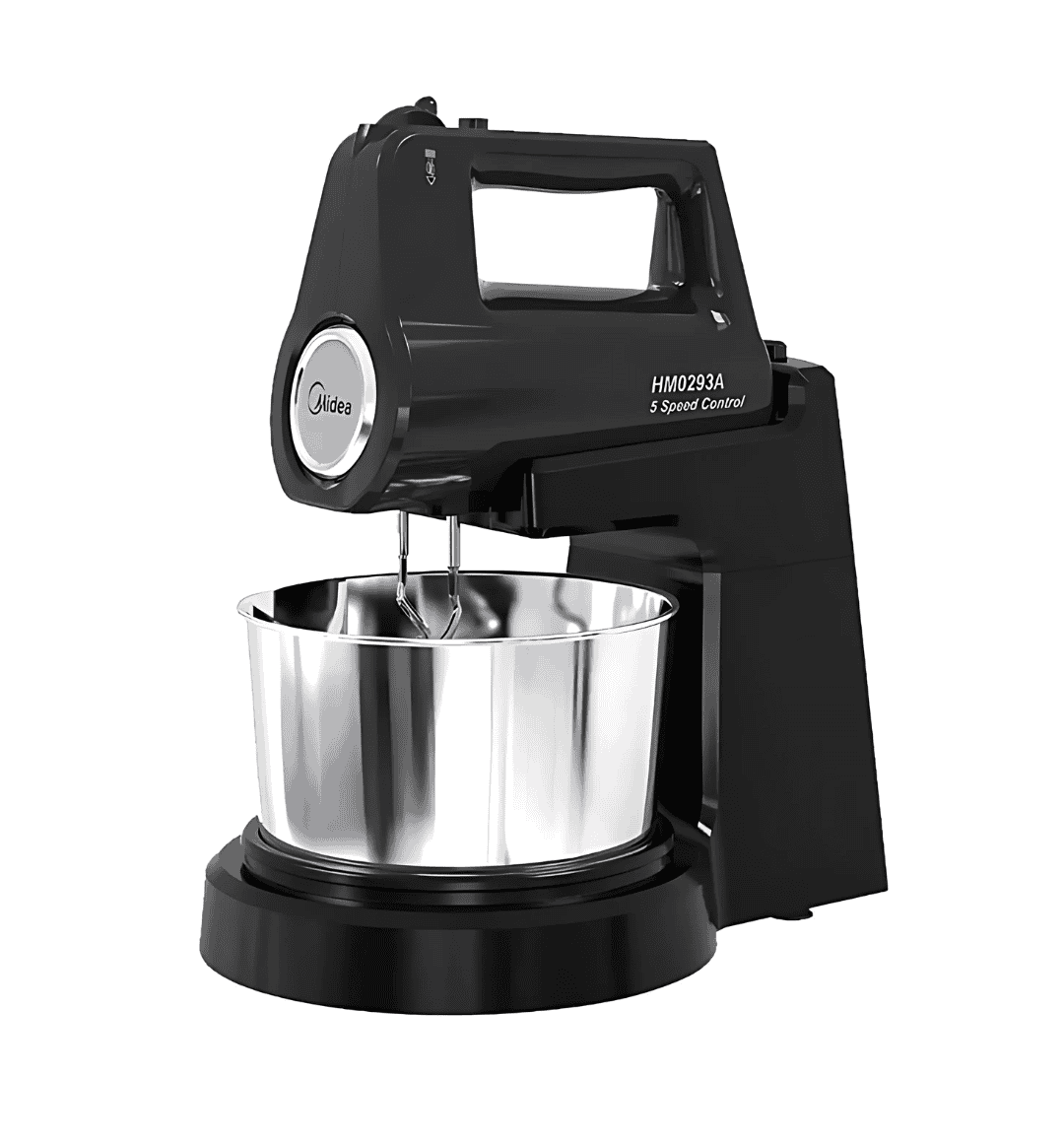 Midea UltraMixer HM0293A – 400W kitchen mixer with 5-speed settings, turbo mode, and convertible hand/stand design.