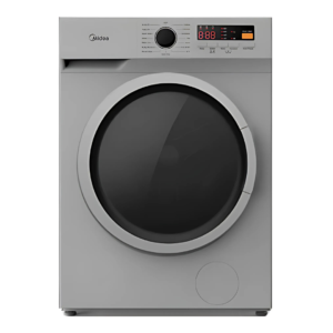 Midea MFN70-S1203S 7KG Front Load Washing Machine – Silver, 1200 RPM, Digital Control, Standalone Design.