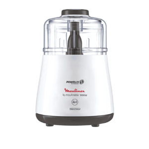 Moulinex 4-in-1 Chopper DPA144 - 1000W multi-functional moulinex chopper with Powelix blades, 500ml bowl, and 4-in-1 functions for versatile food preparation