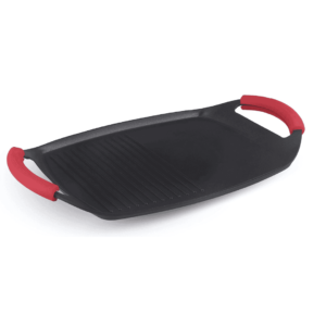 "Muller Koch Die-Cast Aluminum Grill Plate MK-3034 with a length of 47.5 cm and 4.5 mm base thickness for even heat distribution."