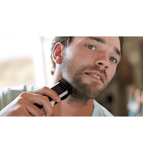 Philips Beardtrimmer Series 3000 BT3206A with 45-minute cordless runtime, stainless steel blades, Lift & Trim comb system, and ergonomic grip for precise beard trimming.