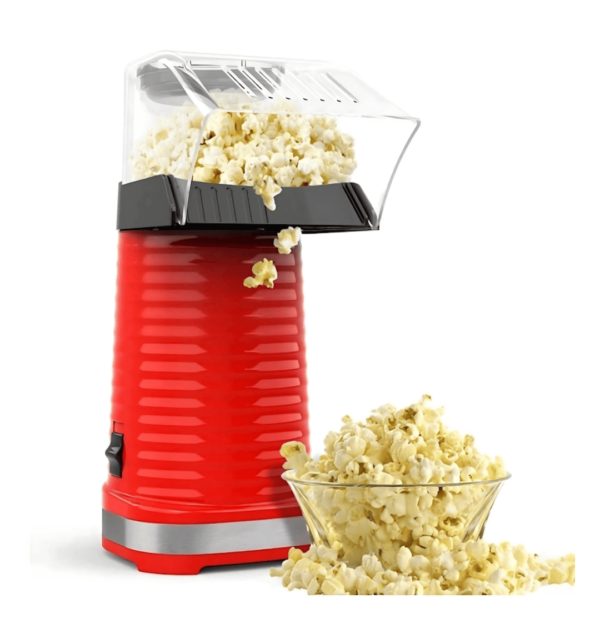 "Popcorn Making Machine RH588 with red body, mechanical controls, and a single speed setting."