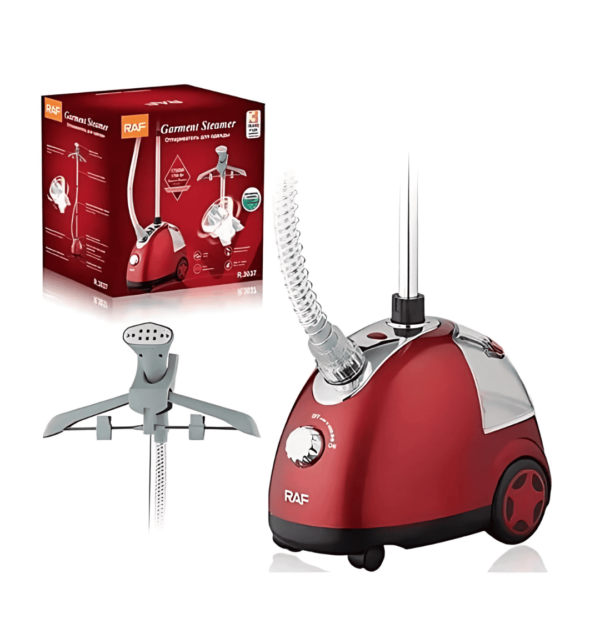 RAF R-3037 Garment Steamer – 1700W, 1.3L Water Tank, 3 Steam Settings, Anti-Drip System, 30-Second Heat-Up, 220-240V.