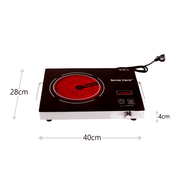 Silver Crest SC-7031 Touch Control Electric Ceramic Stove - 2000W portable countertop burner with touch control and waterproof design for efficient cooking