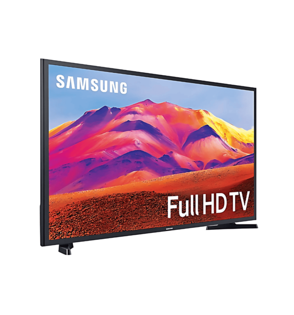 Samsung 43T5300AUXTW Full HD Smart TV with Tizen OS, PurColor, HDR, and Dolby Audio for an enhanced viewing experience.