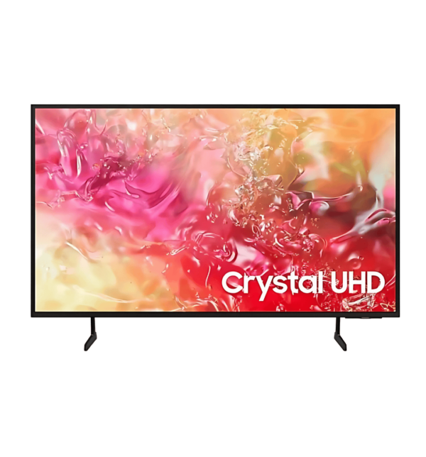 Samsung 55" Crystal 4K UHD Smart TV (UA55DU7000UXTW) with HDR10+, Motion Xcelerator, AI Upscaling, and Tizen OS for smart functionality.