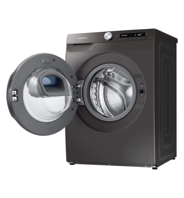 Samsung WW80T554DAN 8Kg Front Load Washing Machine in Graphite, 1400 RPM, AddWash, WiFi Connected, with Hygiene Steam and Ecobubble Technology.