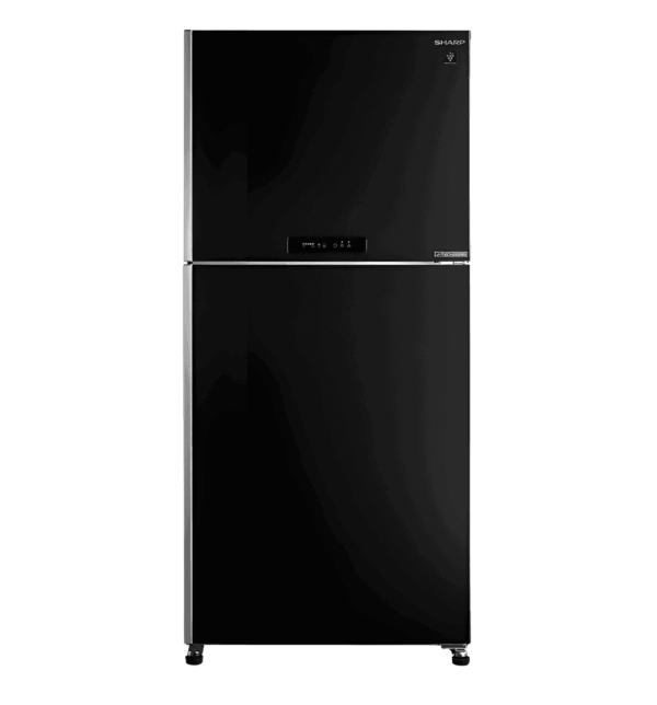 "Sharp SJ-PV63G-BK No Frost Refrigerator – 480L, Black, Inverter Technology, Plasma Cluster, Hybrid Cooling, Energy Efficient, Digital Control Panel."