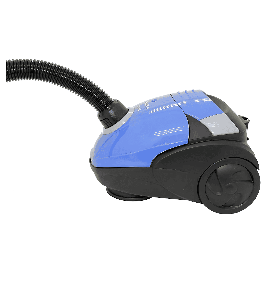 Sonashi SVC-9024 Canister Vacuum Cleaner with 1600W motor, low noise, 1.5L dust bag, flexible hose, and built-in wheels