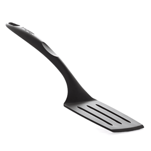 "Tefal Angled Spatula 274371 made from Nylon 66 reinforced with 15% glass fiber, heat-resistant up to 220°C, perfect for non-stick cookware."
