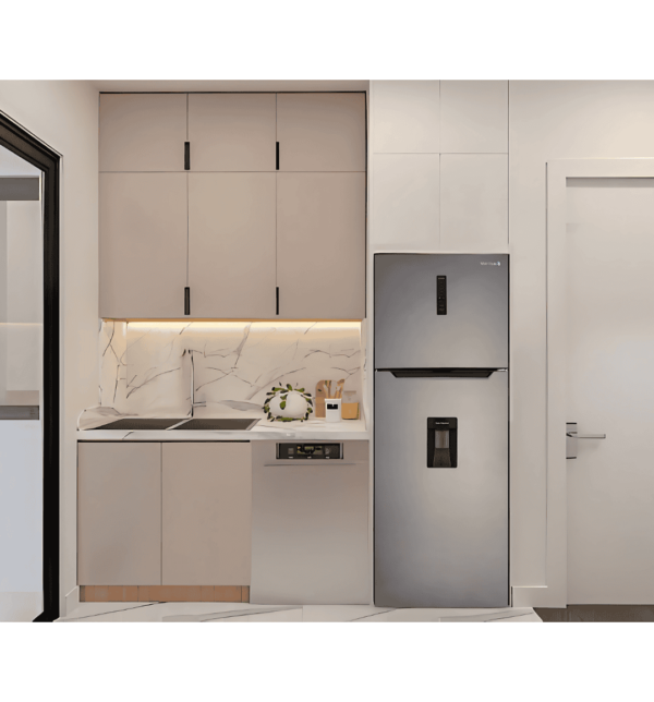 "White Whale WR-4385-HSSX 430L No Frost Refrigerator – Inverter Motor, Stainless Steel, Tempered Glass Shelves, Door Water Cooler"