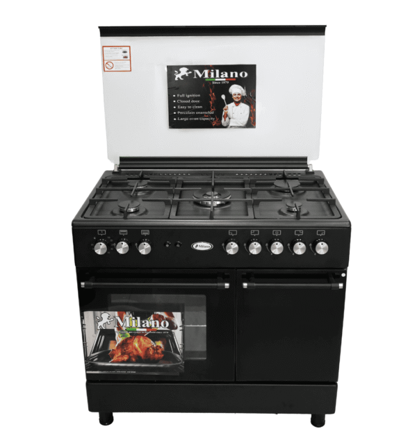 Milano Gas Cooker 90cm G-5090-BL
