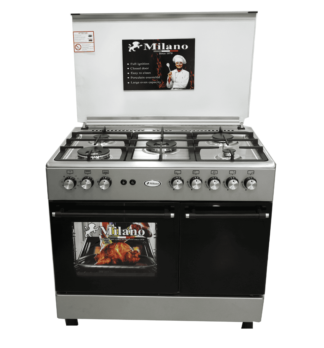 Milano Gas Cooker 90cm G-5090-ST