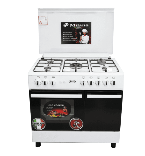 Milano Gas Cooker 90cm G-5090-WH