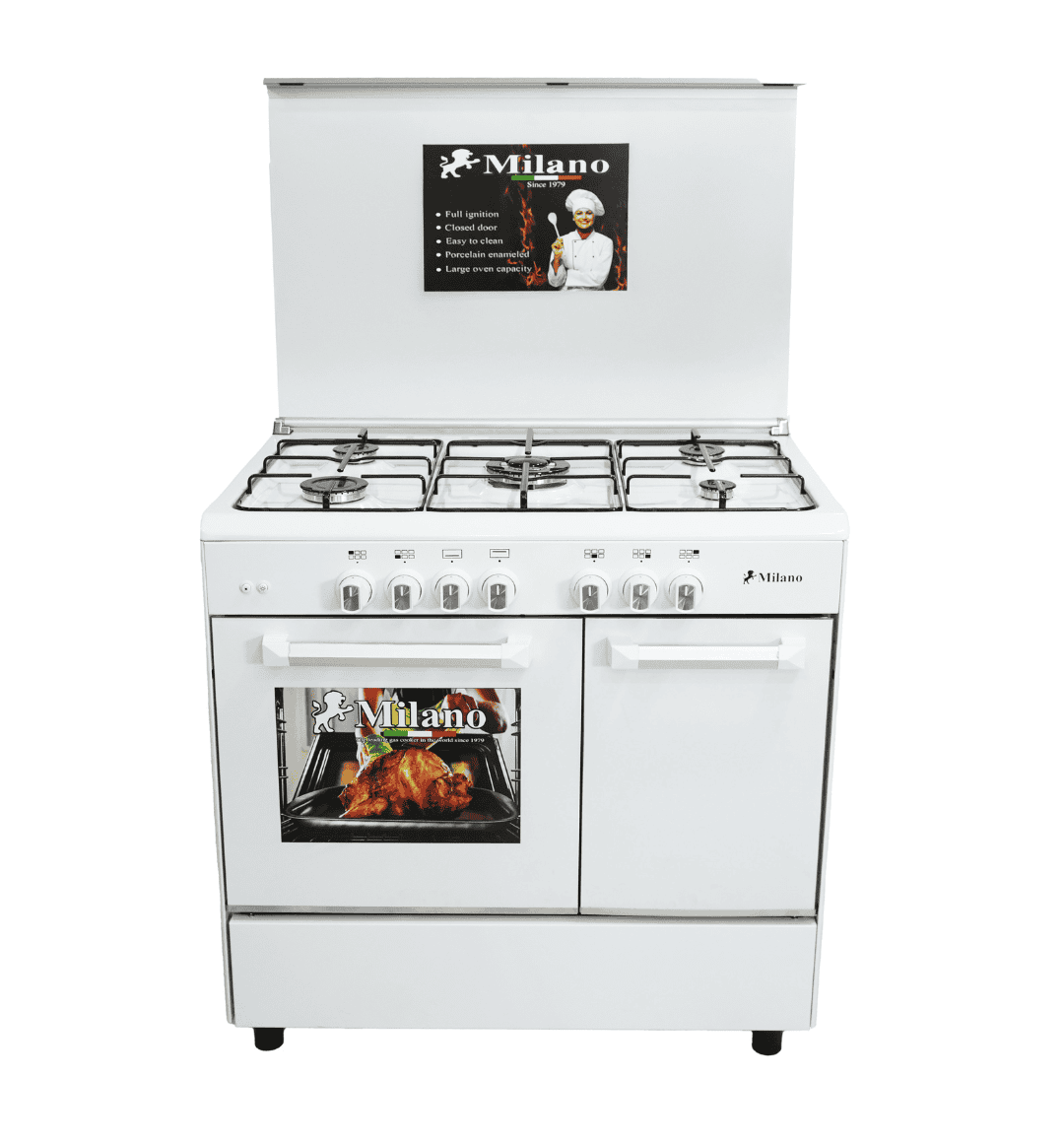 Milano Gas Cooker 90cm M9005W