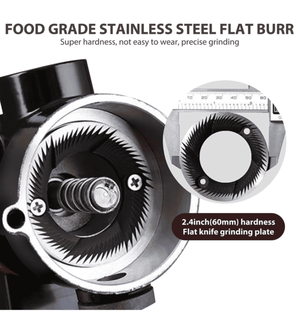 RRH-400A Electric Coffee Grinder with 8 Adjustable Settings and Stainless Steel Burrs – 150W Compact Grinder