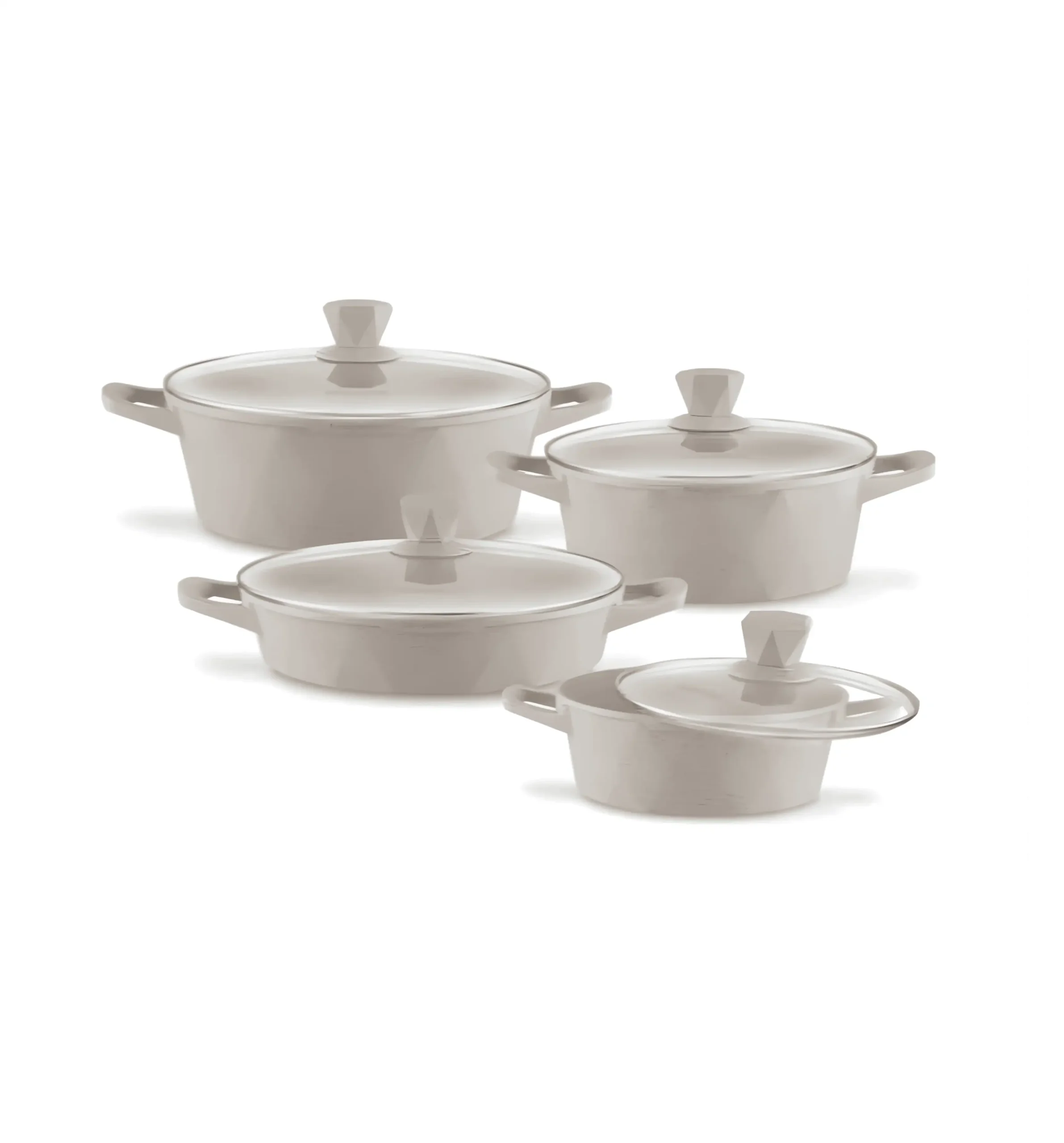 MBH Casserole Pot Set Beige 10PCS 20704-3