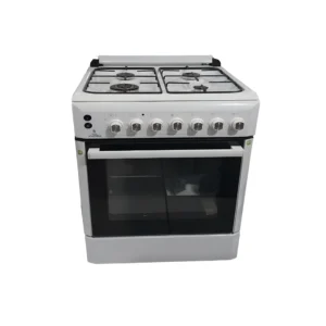 Luxellgaz LF60GG40BRASS 60cm white gas cooker with 4 burners