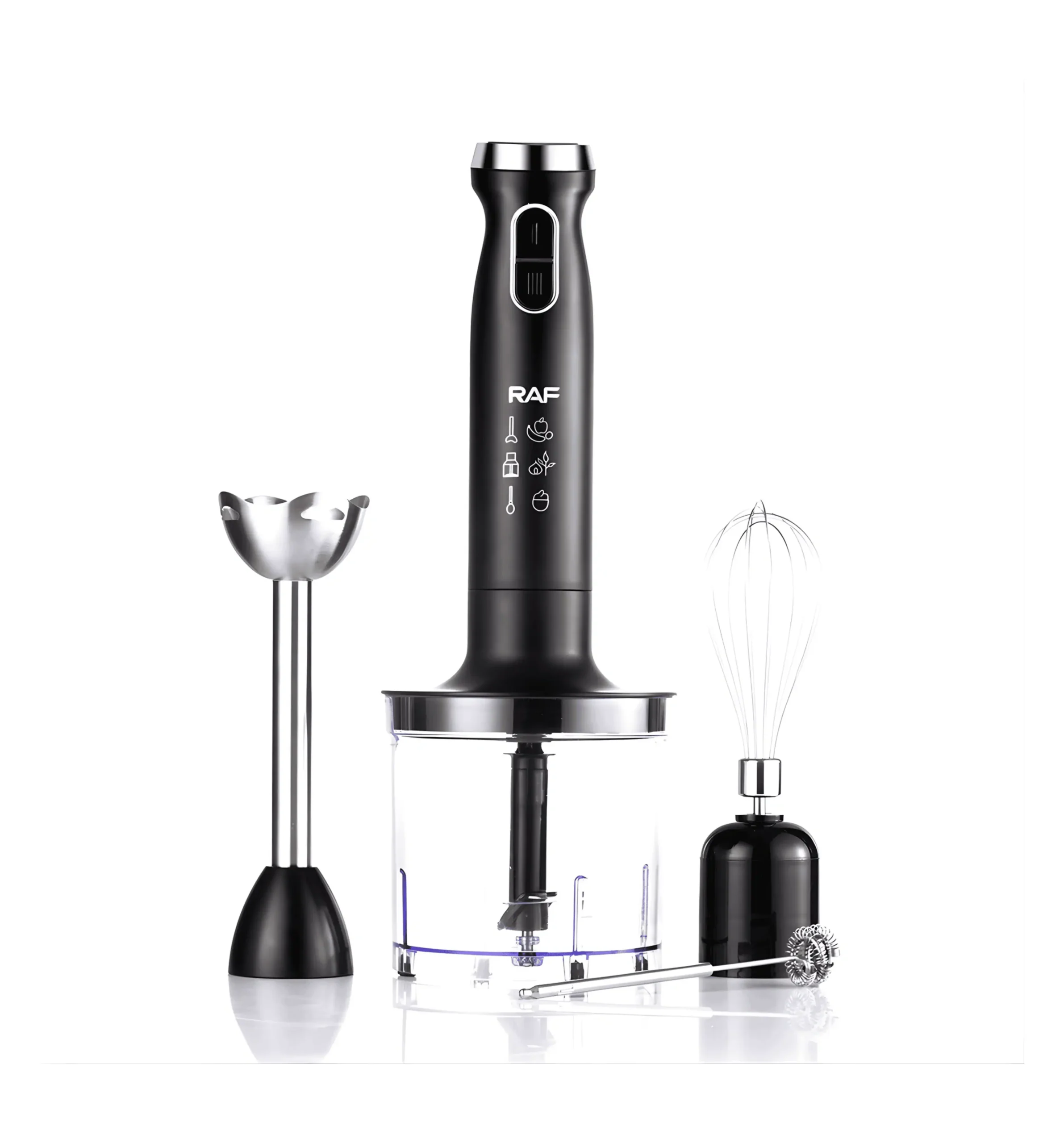 RAF R-343 5-in-1 hand blender set with attachments