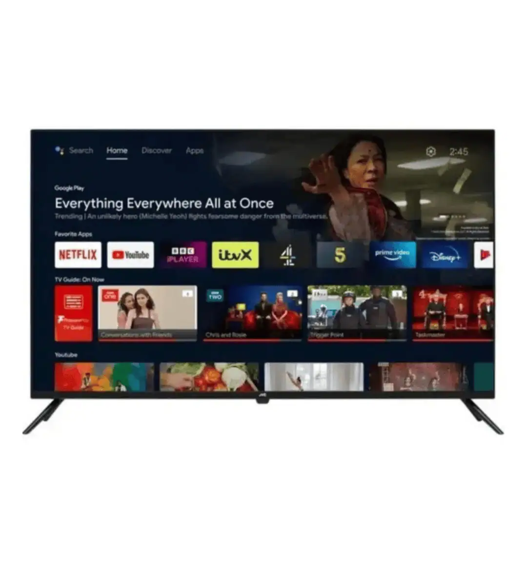 JVC 55-Inch 4K UHD Frameless Google TV LT-55N7125